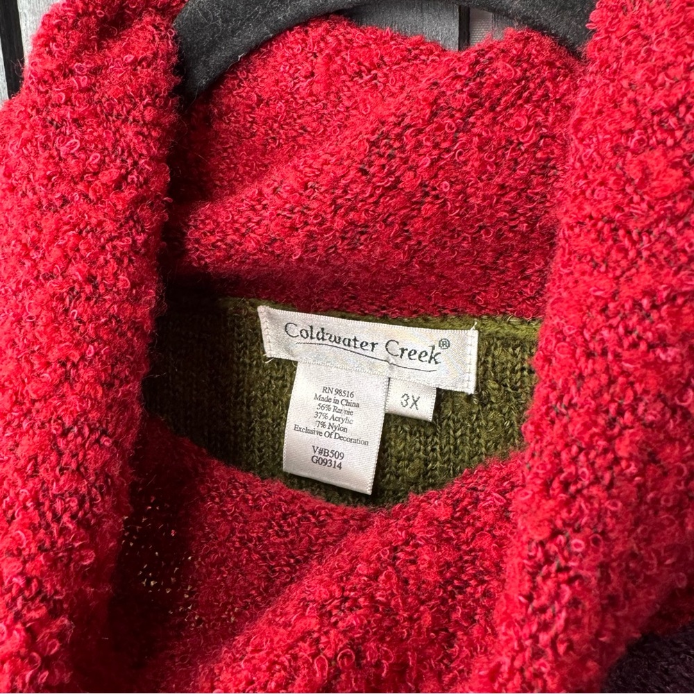 Coldwater Creek Multicolor Patchwork Turtleneck S… - image 3